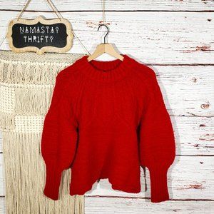 NWOT Universal Thread Cableknit puff sleeve sweater D3